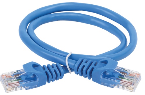 ITK Коммутационный шнур (патч-корд) кат.5E UTP LSZH 2м синий | код PC03-C5EUL-2M | IEK